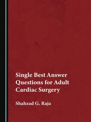 cover image of Single Best Answer Questions for Adult Cardiac Surgery